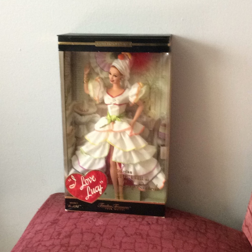 Barbie I Love Lucy Doll in White and Green Dress